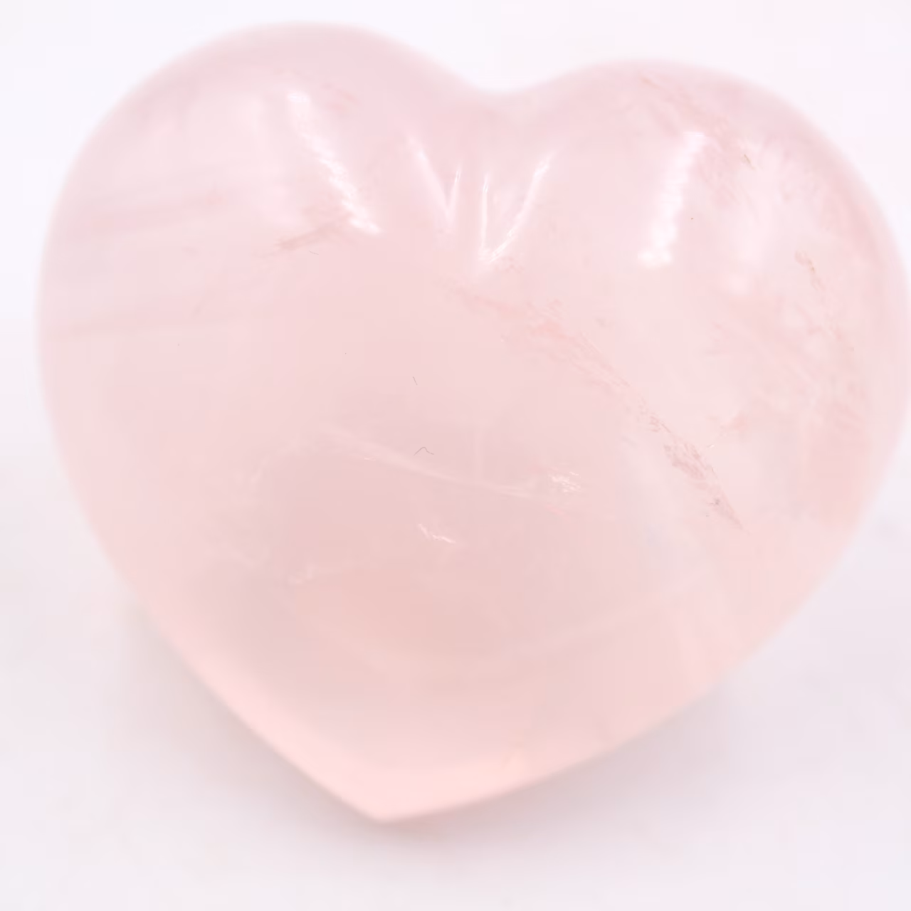 Coração de quartzo rosa