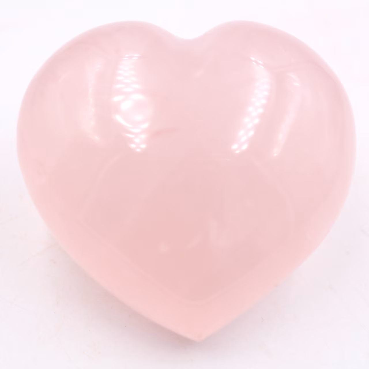 Coração de quartzo rosa