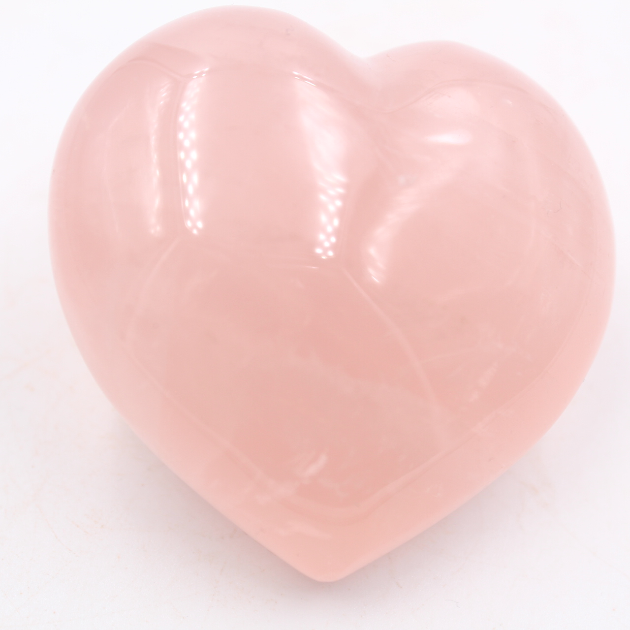 Coração de quartzo rosa