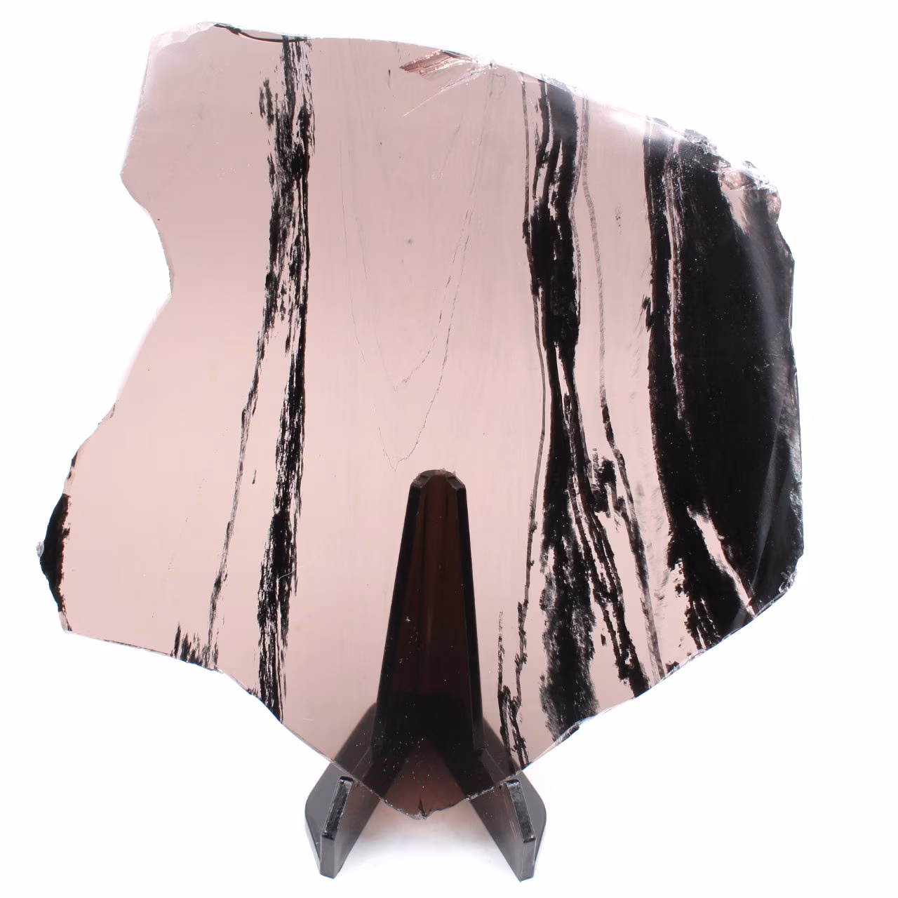 Fatia de obsidiana defumada