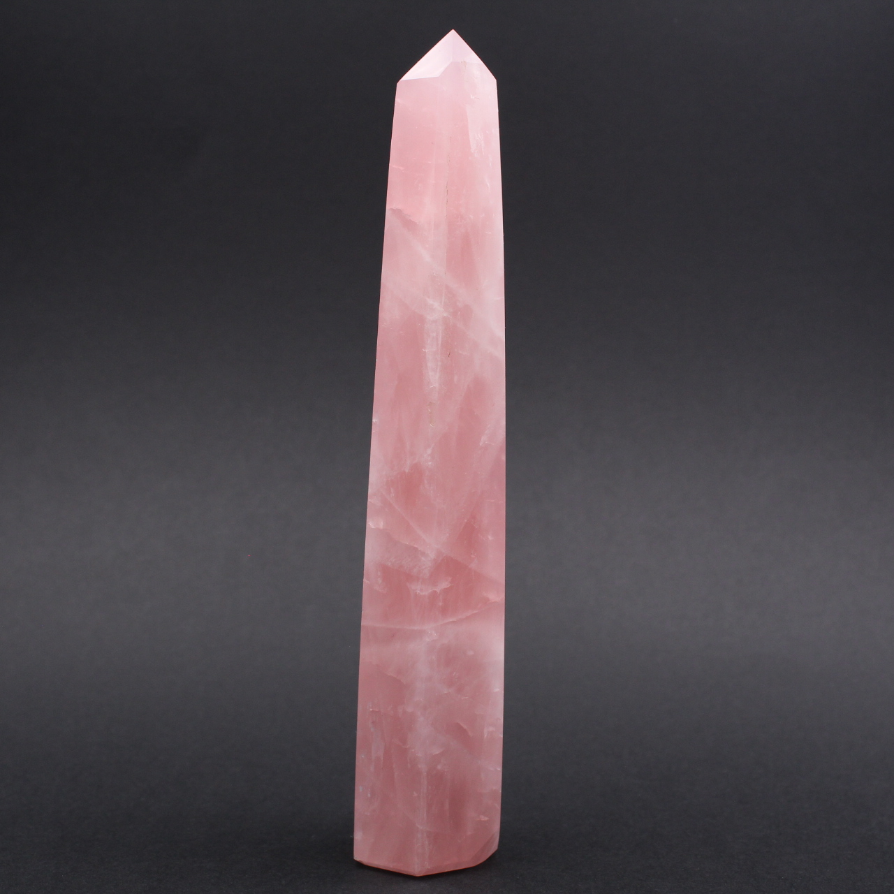 Prisma de quartzo rosa
