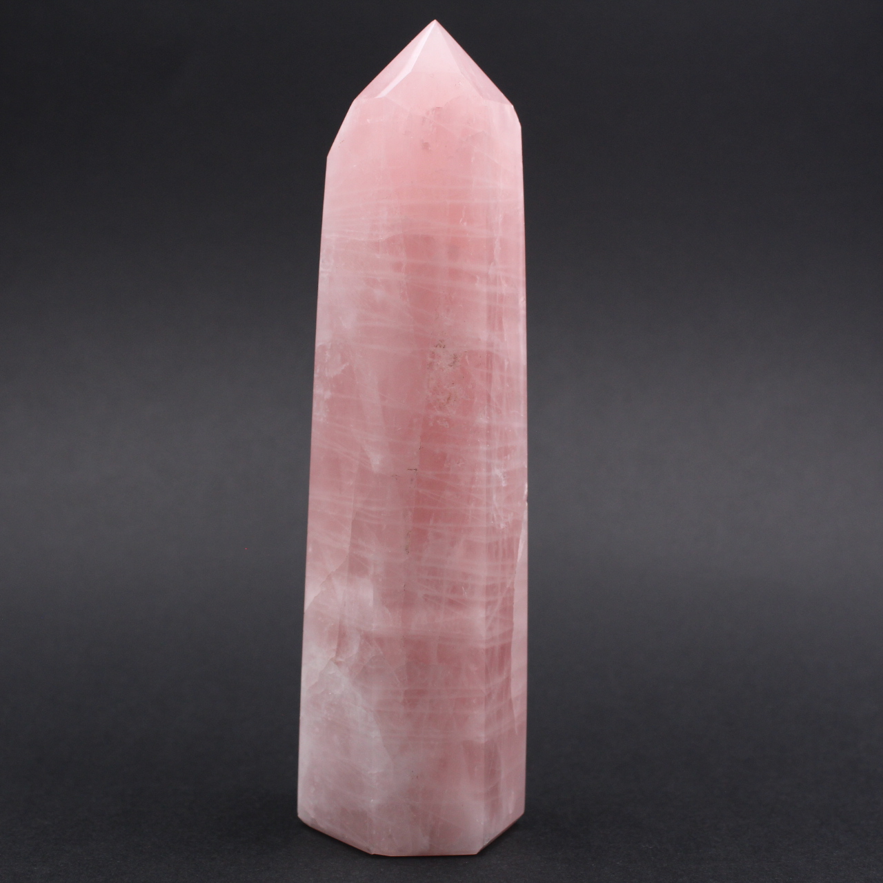Prisma de quartzo rosa