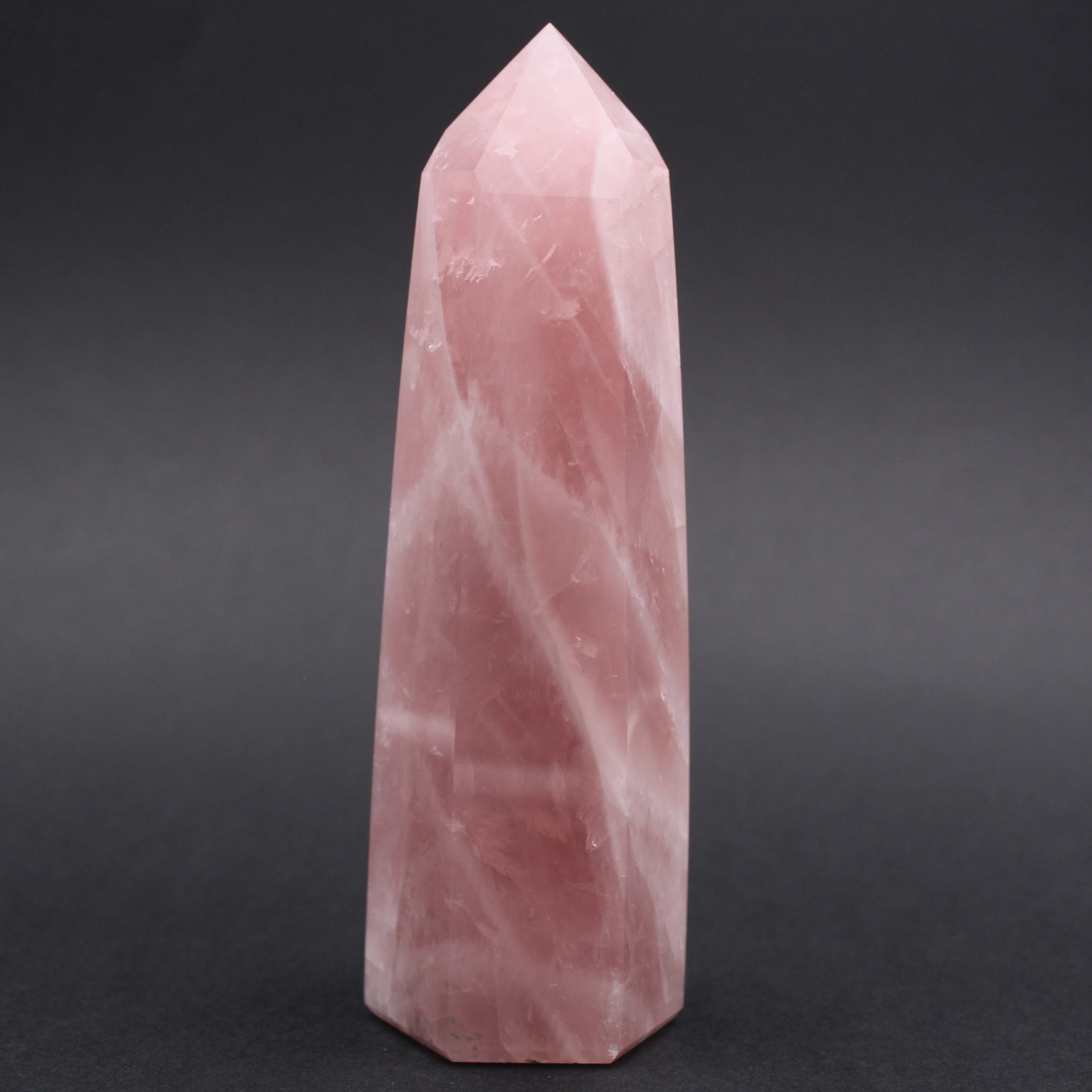 Prisma de quartzo rosa