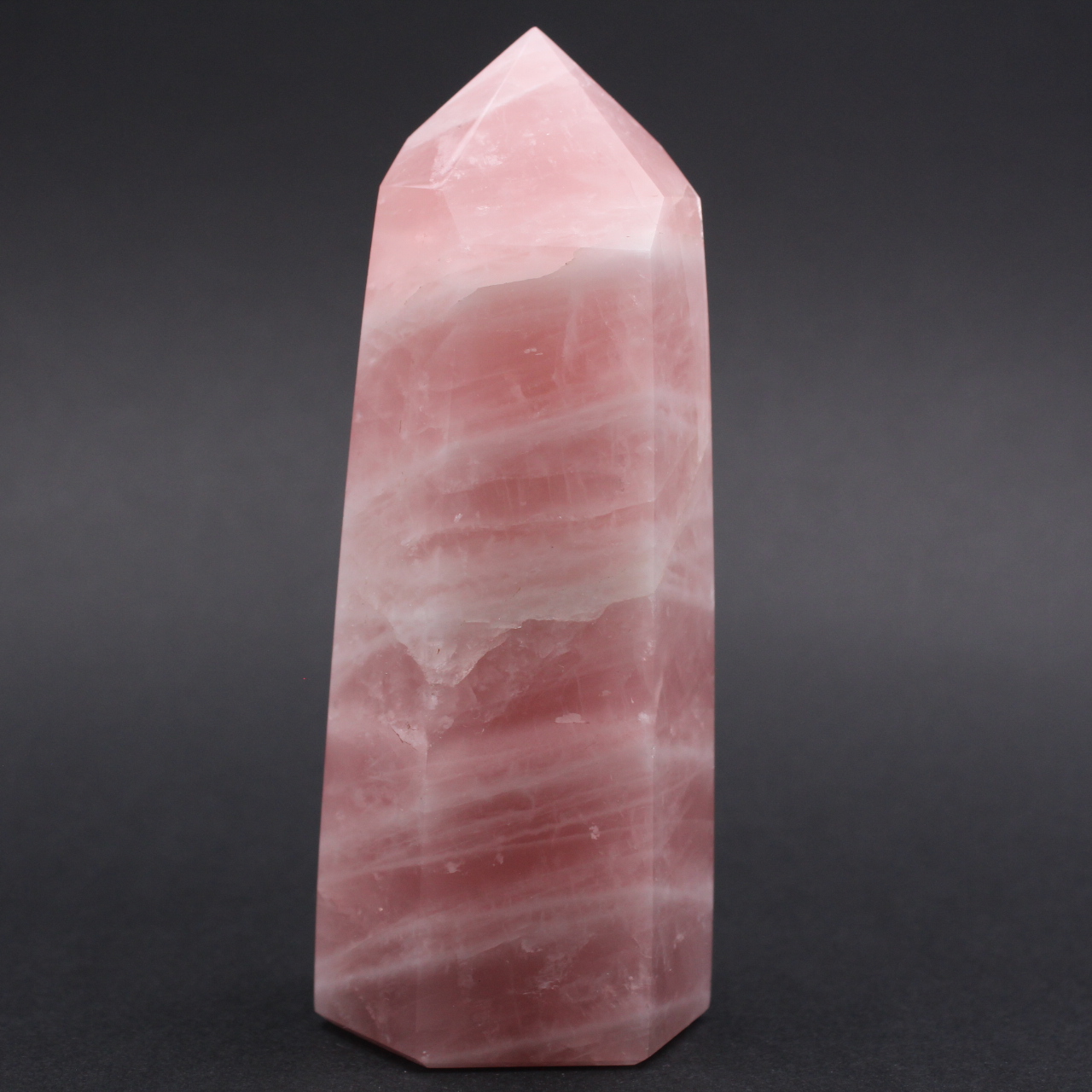 Prisma de quartzo rosa