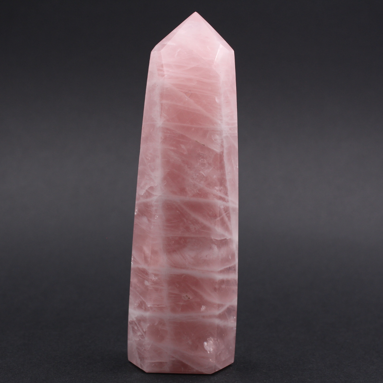 Prisma de quartzo rosa