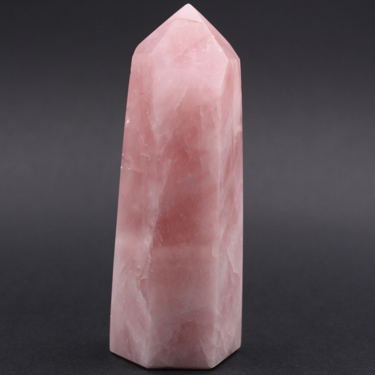 Prisma de quartzo rosa