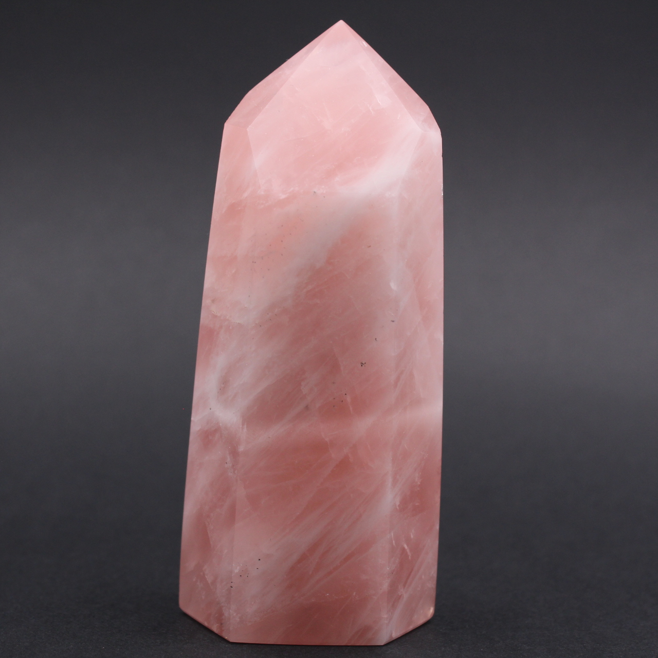 Prisma de quartzo rosa