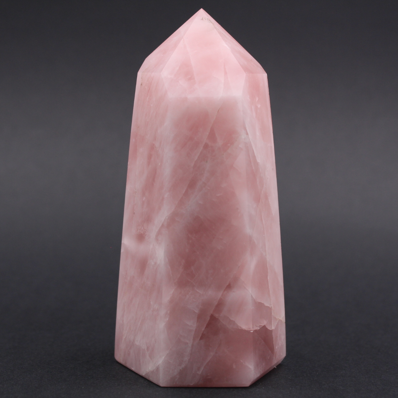 Prisma de quartzo rosa