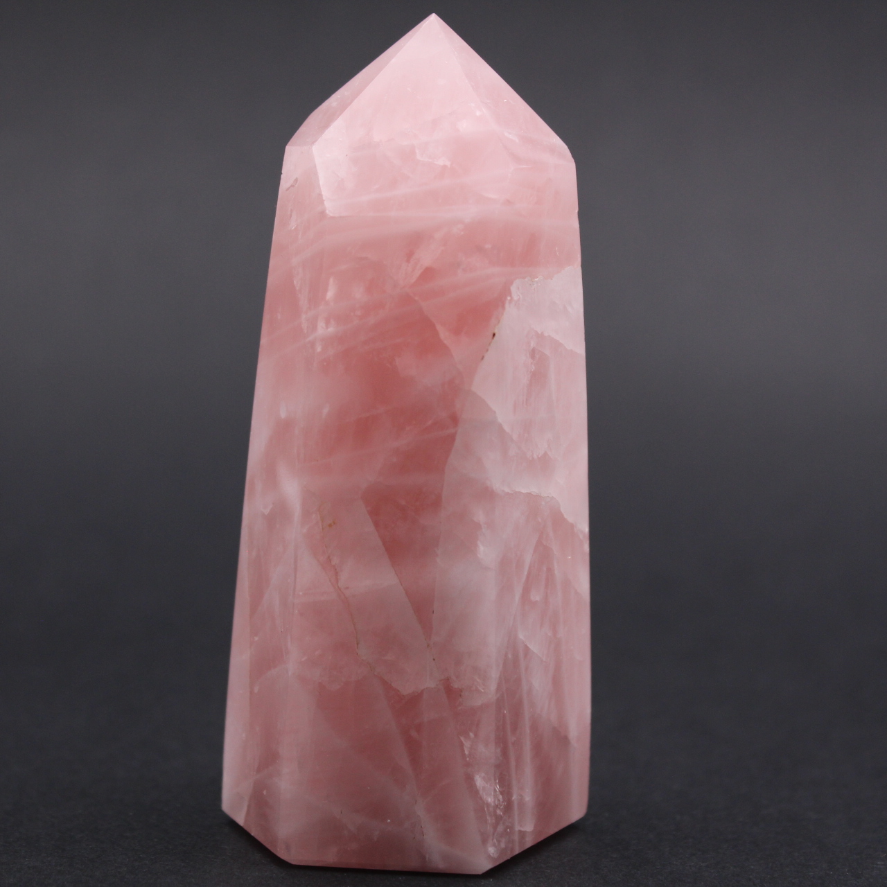 Prisma de quartzo rosa