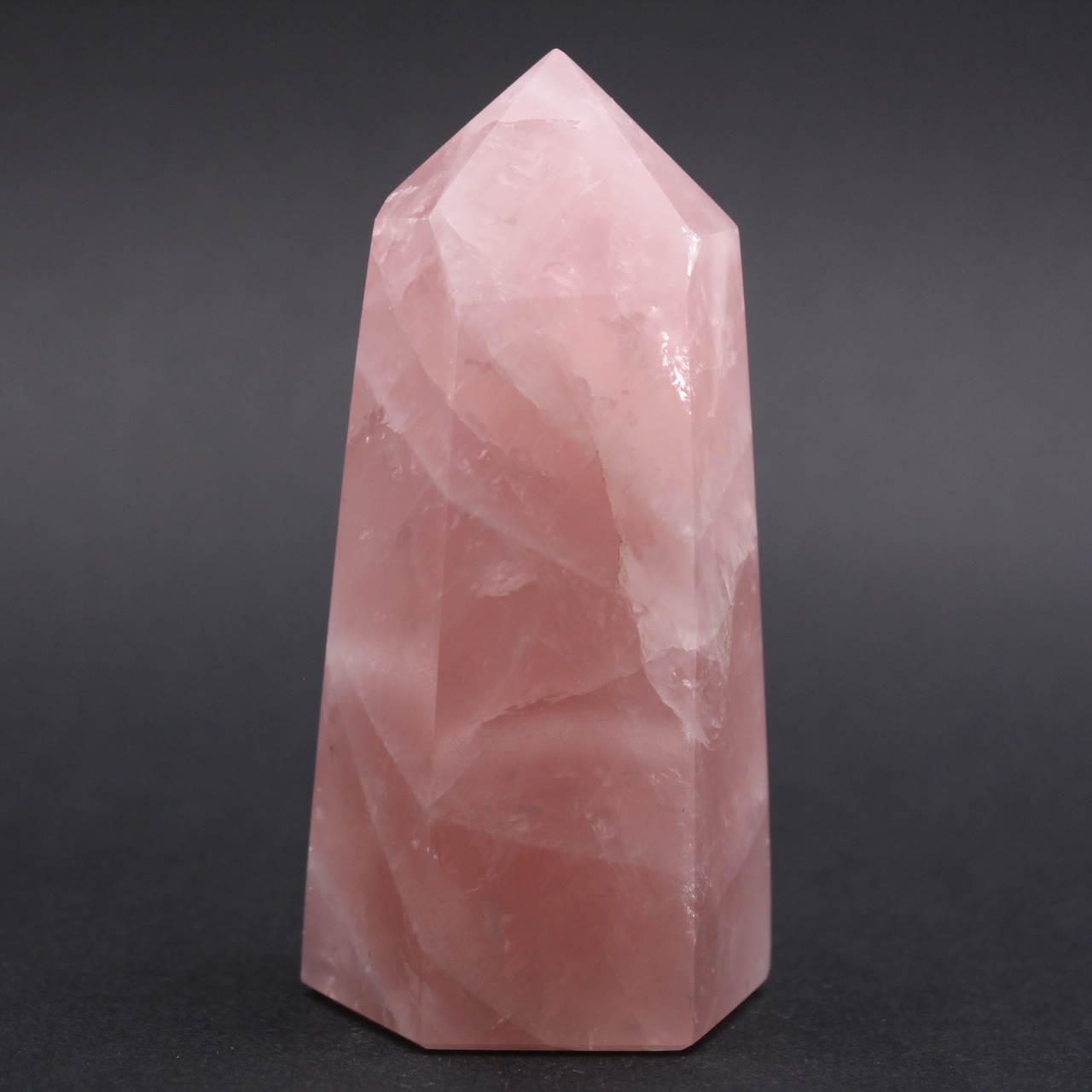 Prisma de quartzo rosa