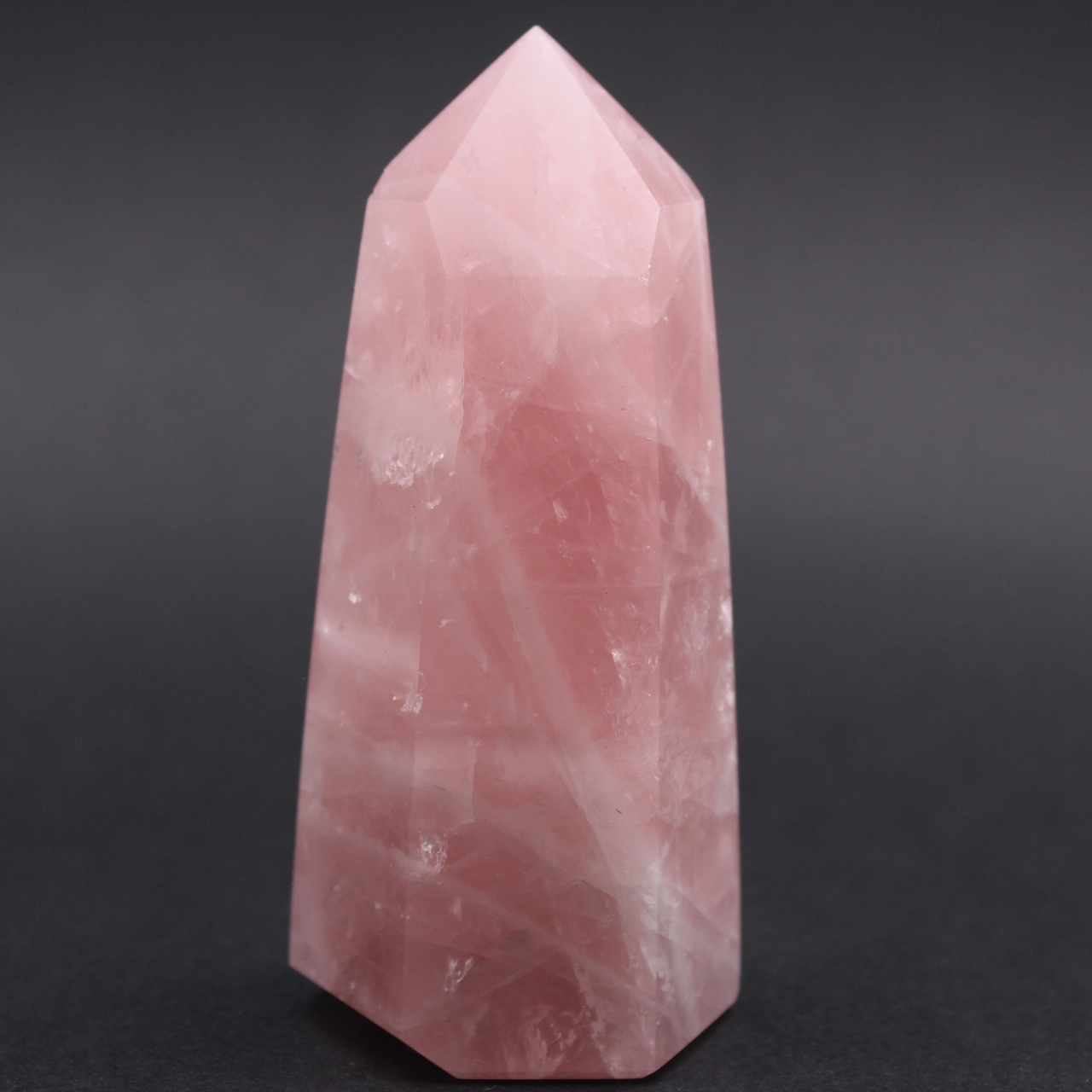 Prisma de quartzo rosa