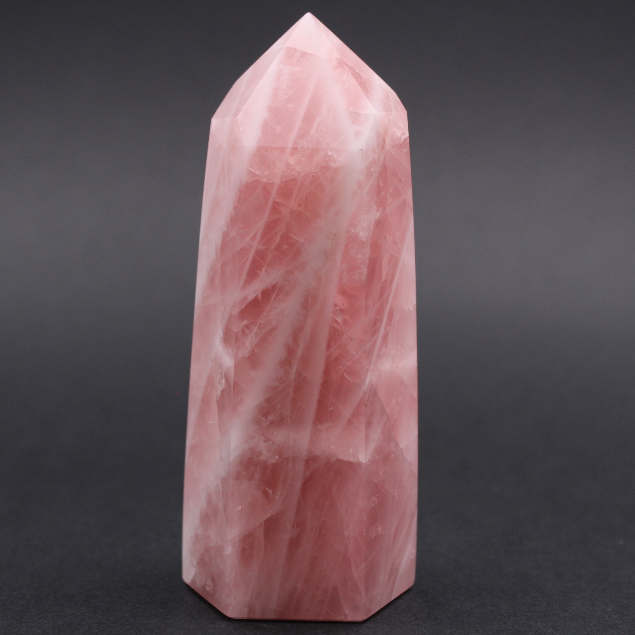 Prisma de quartzo rosa
