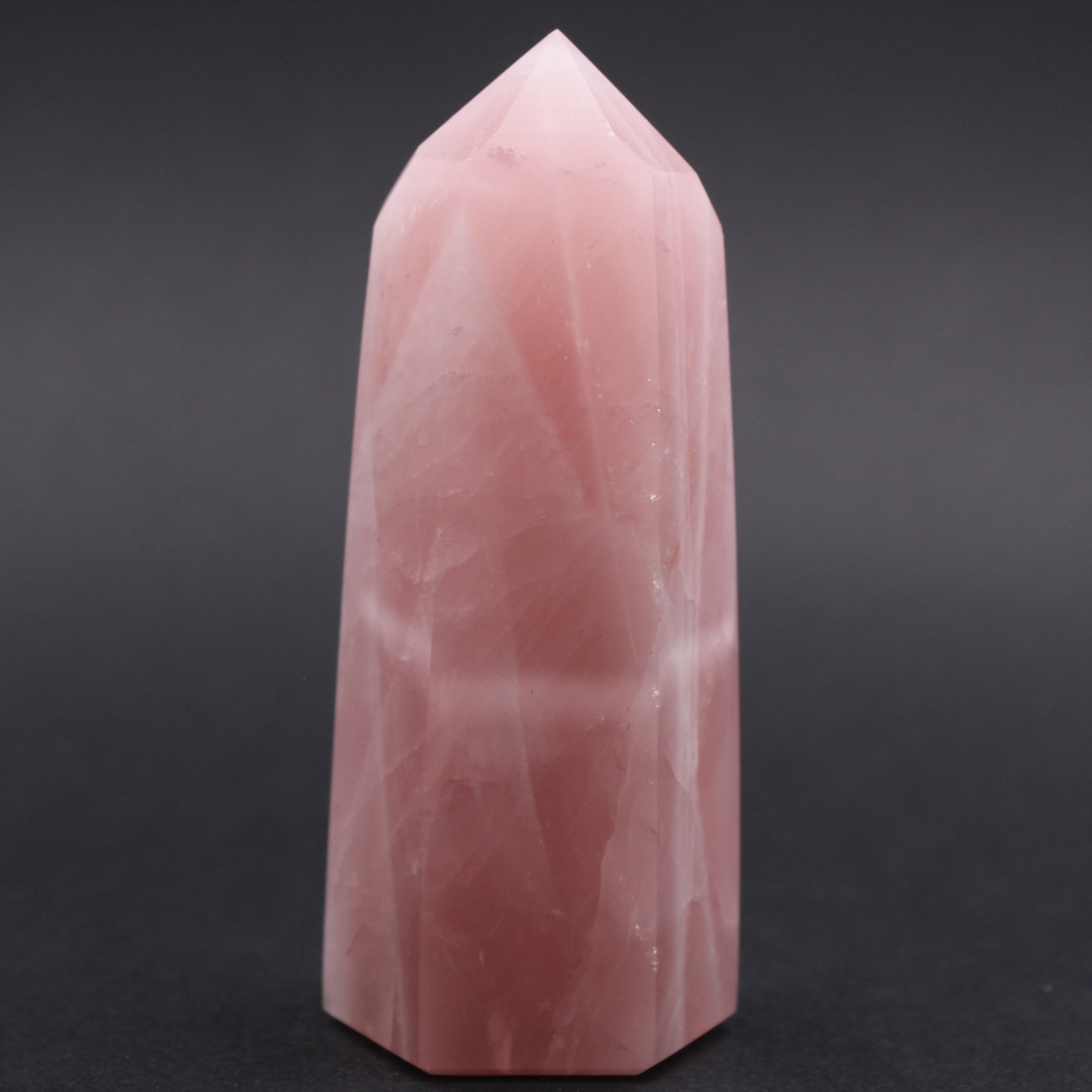 Prisma de quartzo rosa