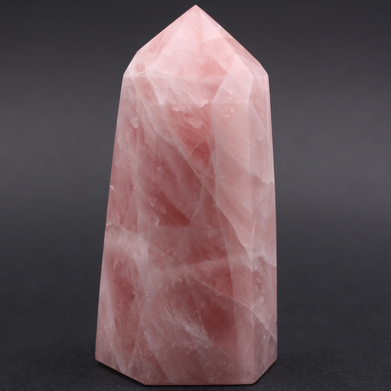 Prisma de quartzo rosa
