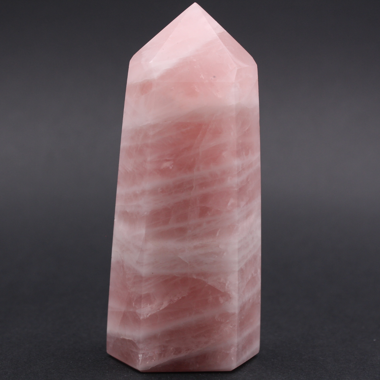 Prisma de quartzo rosa