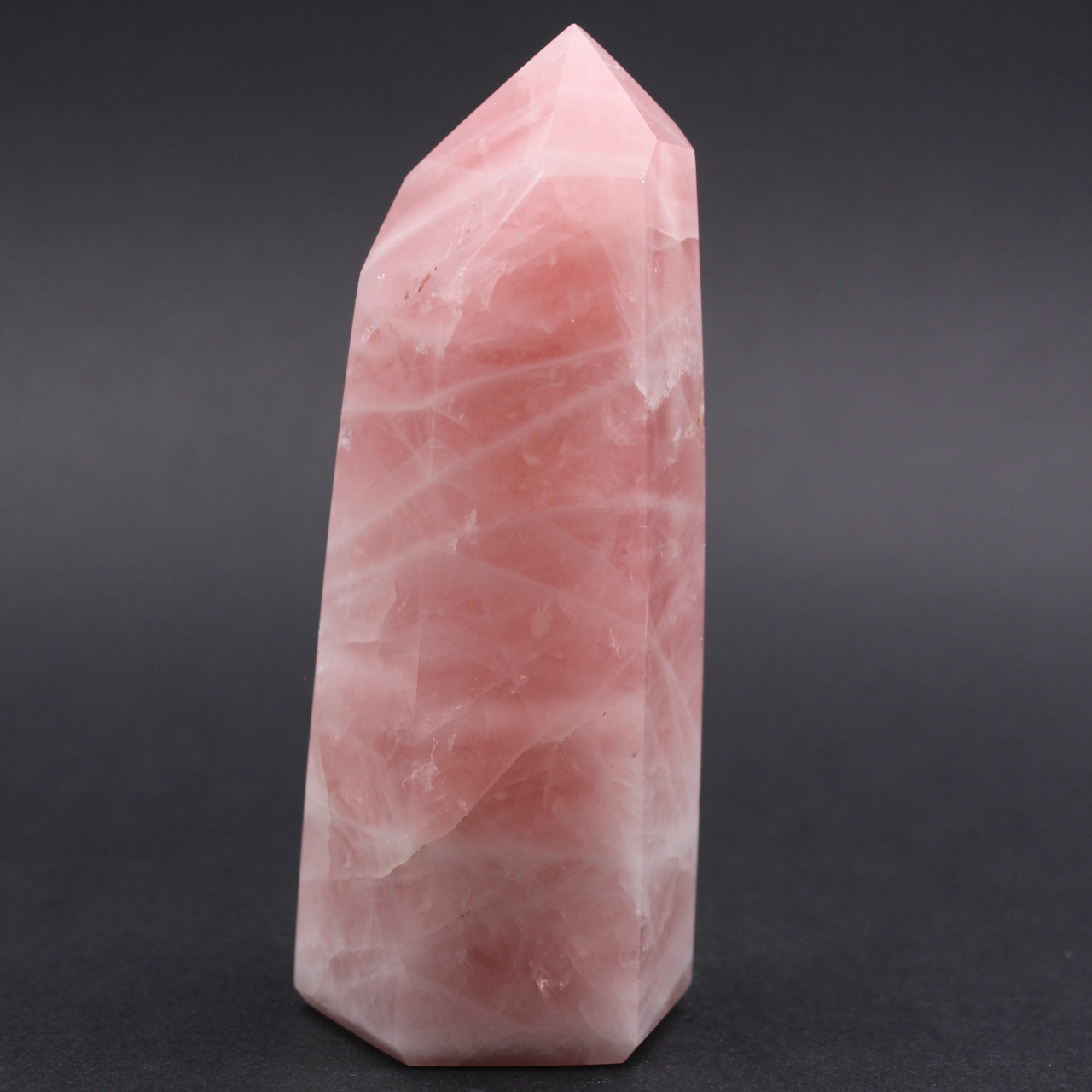 Prisma de quartzo rosa