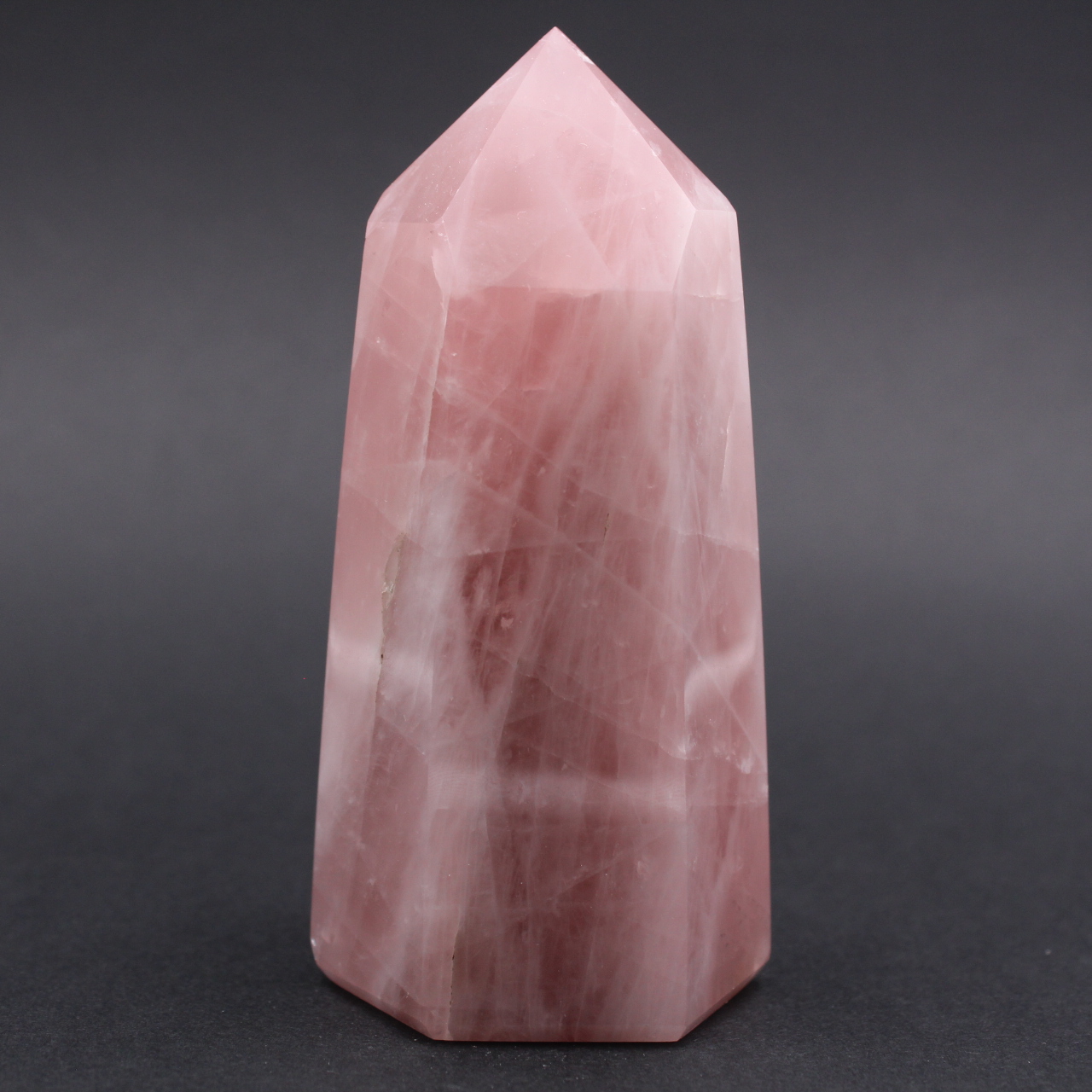 Prisma de quartzo rosa