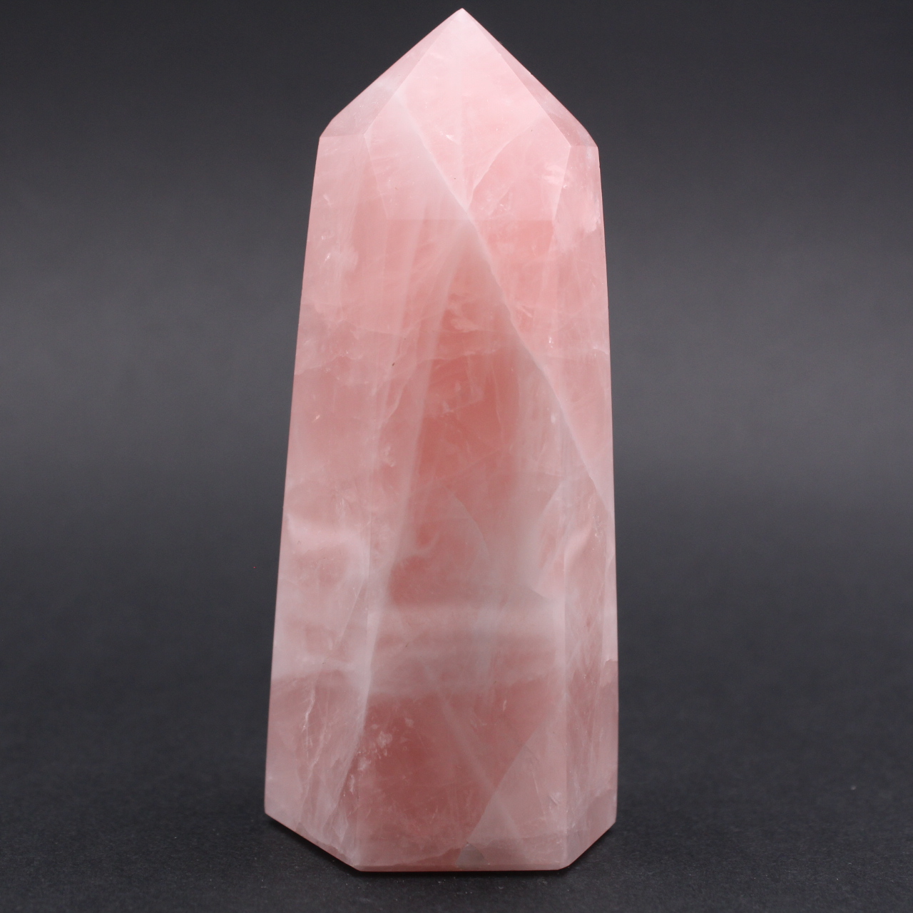 Prisma de quartzo rosa