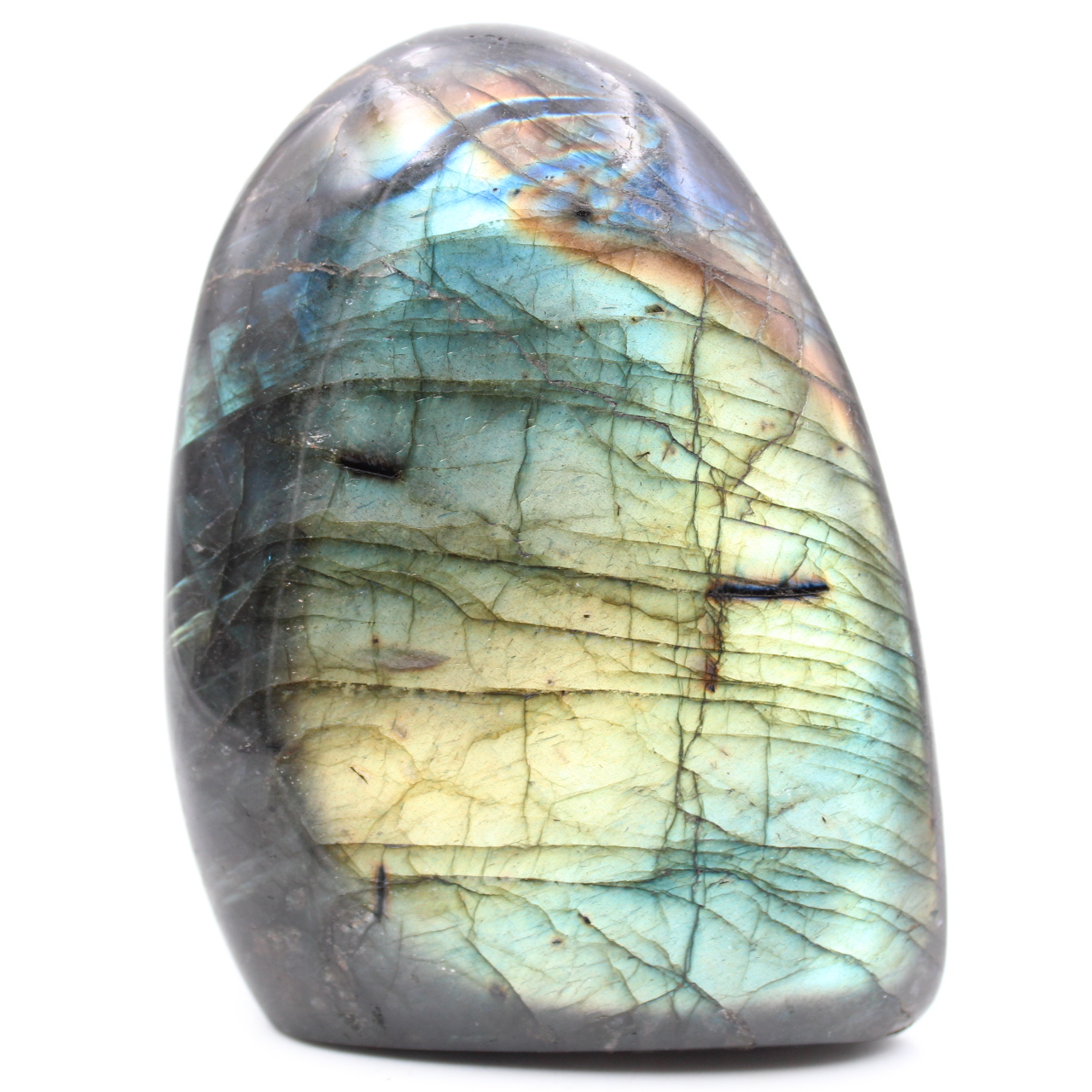 Labradorita verde jovem, pedra decorativa
