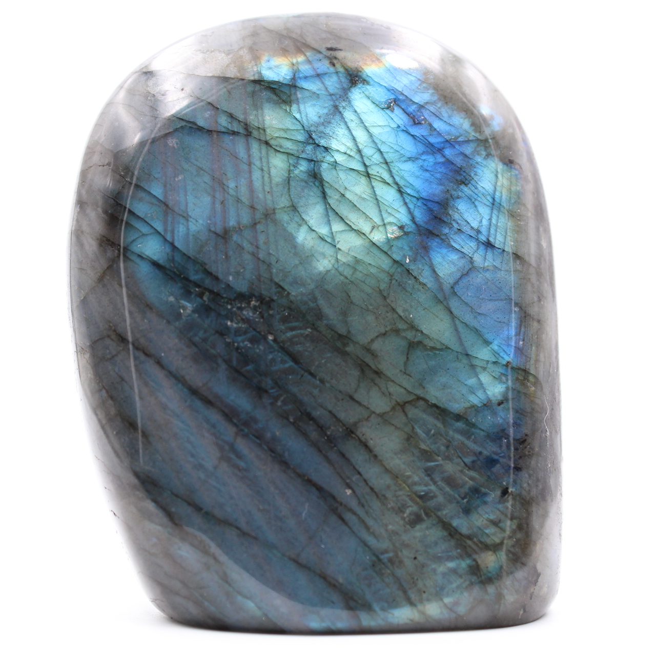 Bloco de pedra de labradorita azul