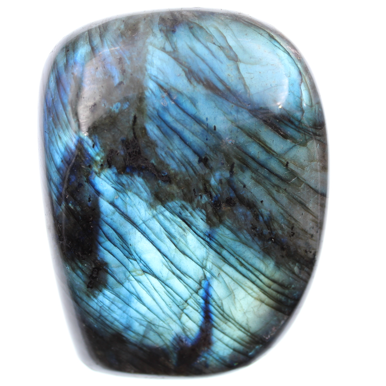 Pedra azul labradorita, bloco decorativo