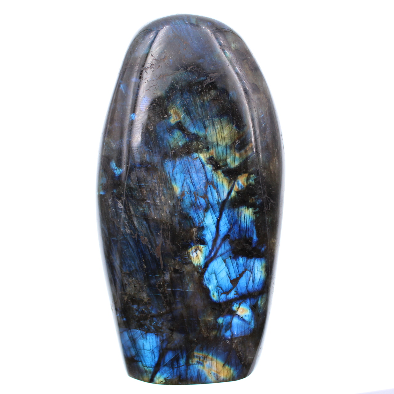 Bloco de decoração de pedra labradorita azul