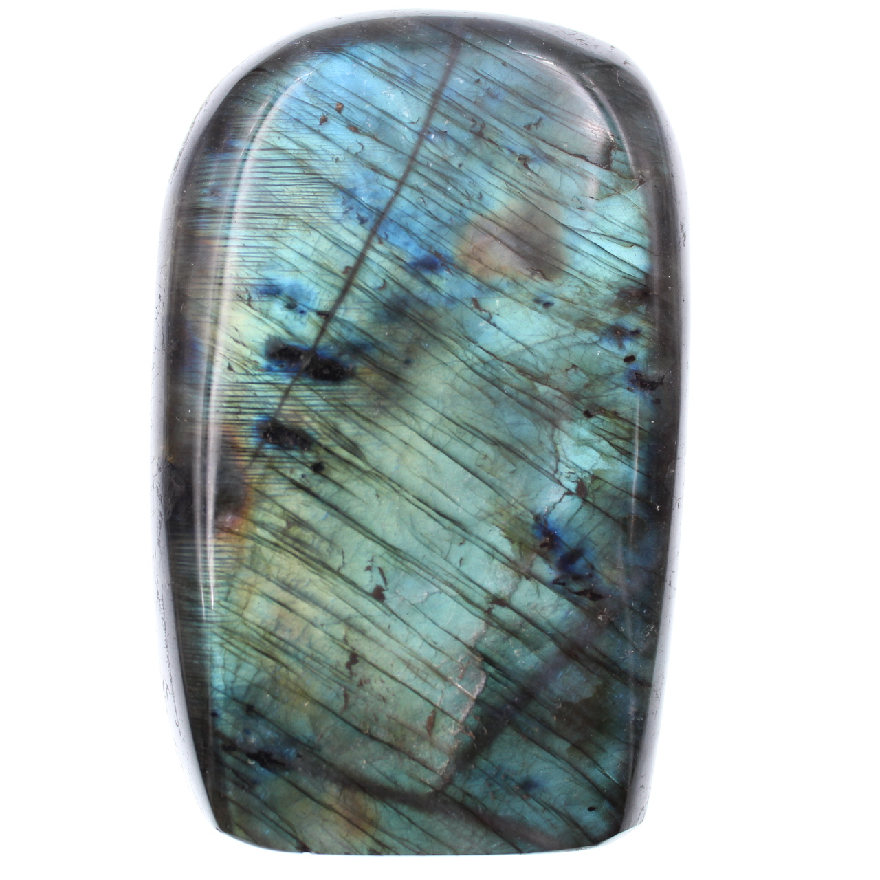 Pedra de labradorita azul para ornamento e decoração