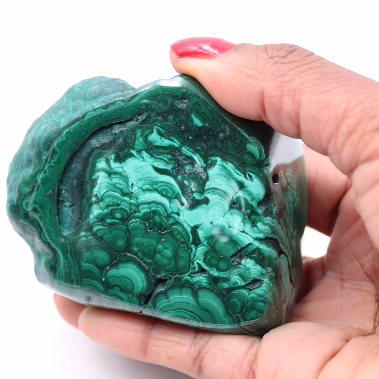 Pedra semi-polida malaquita