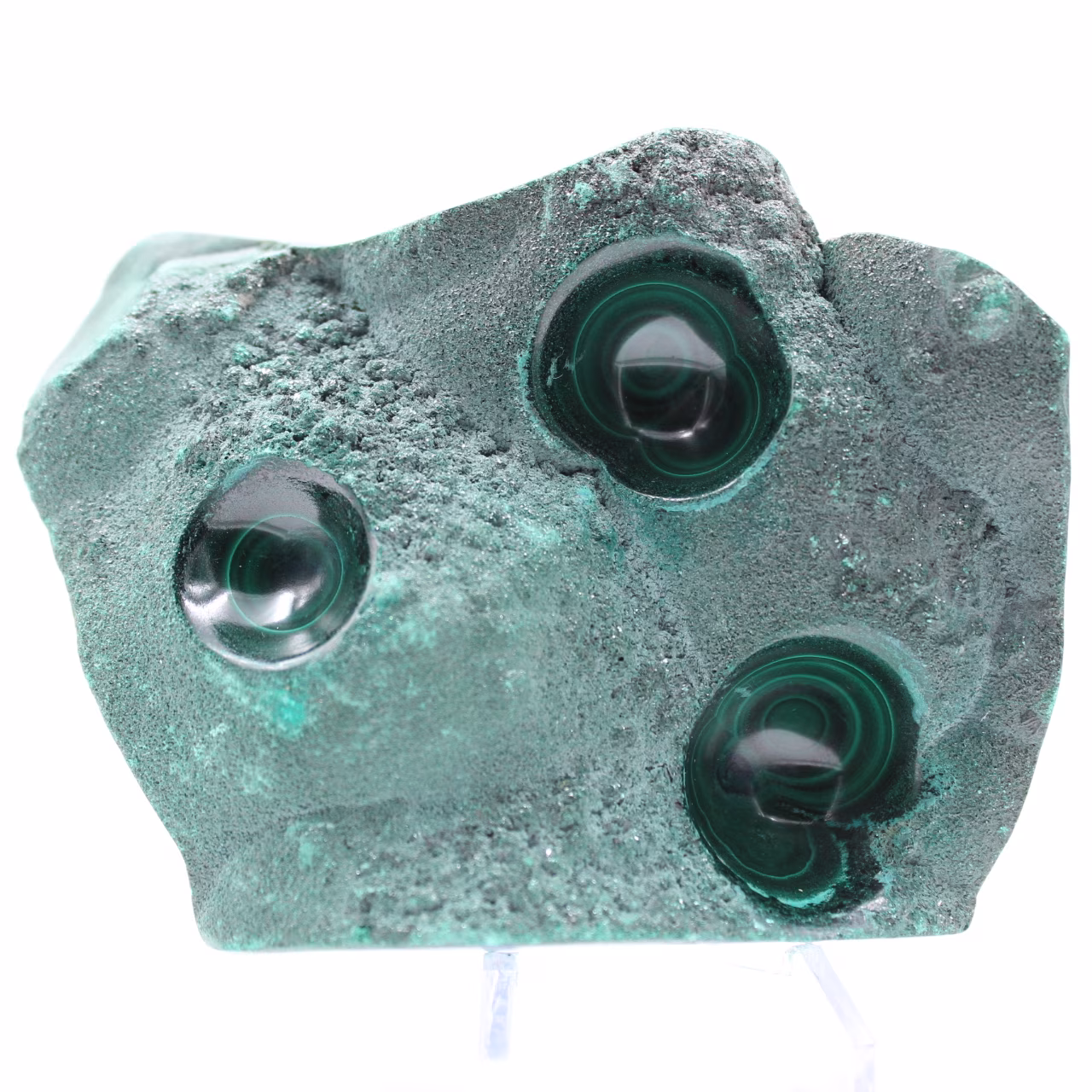 Bloco semi-polido de malaquita