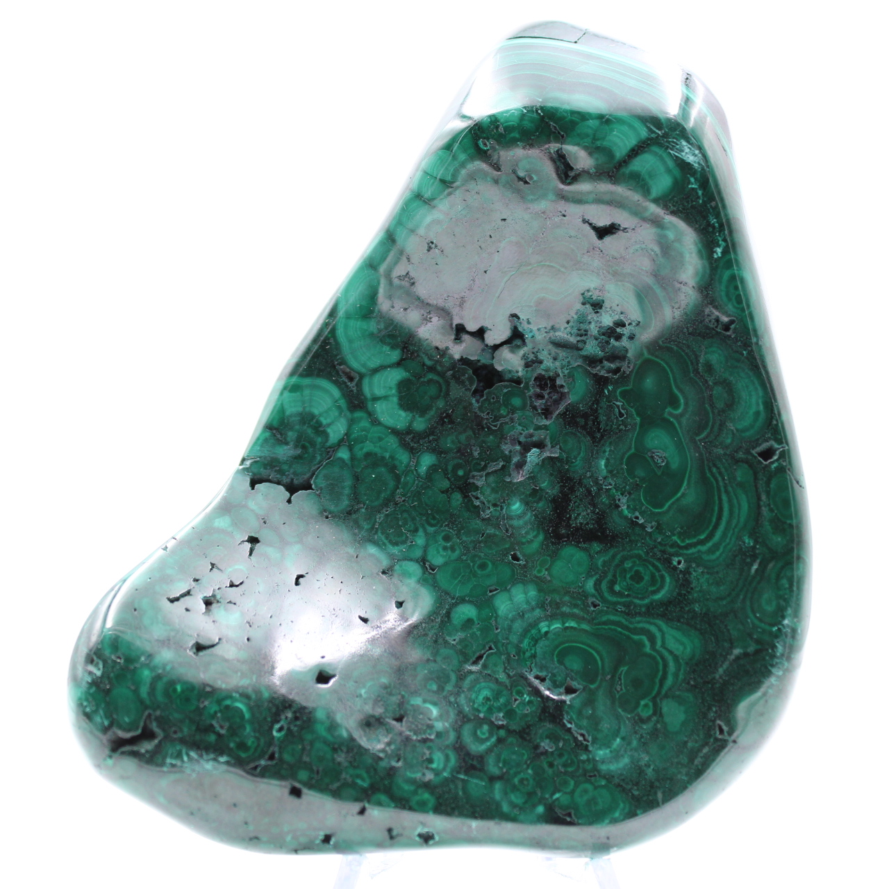 Pedra semi-polida de malaquita