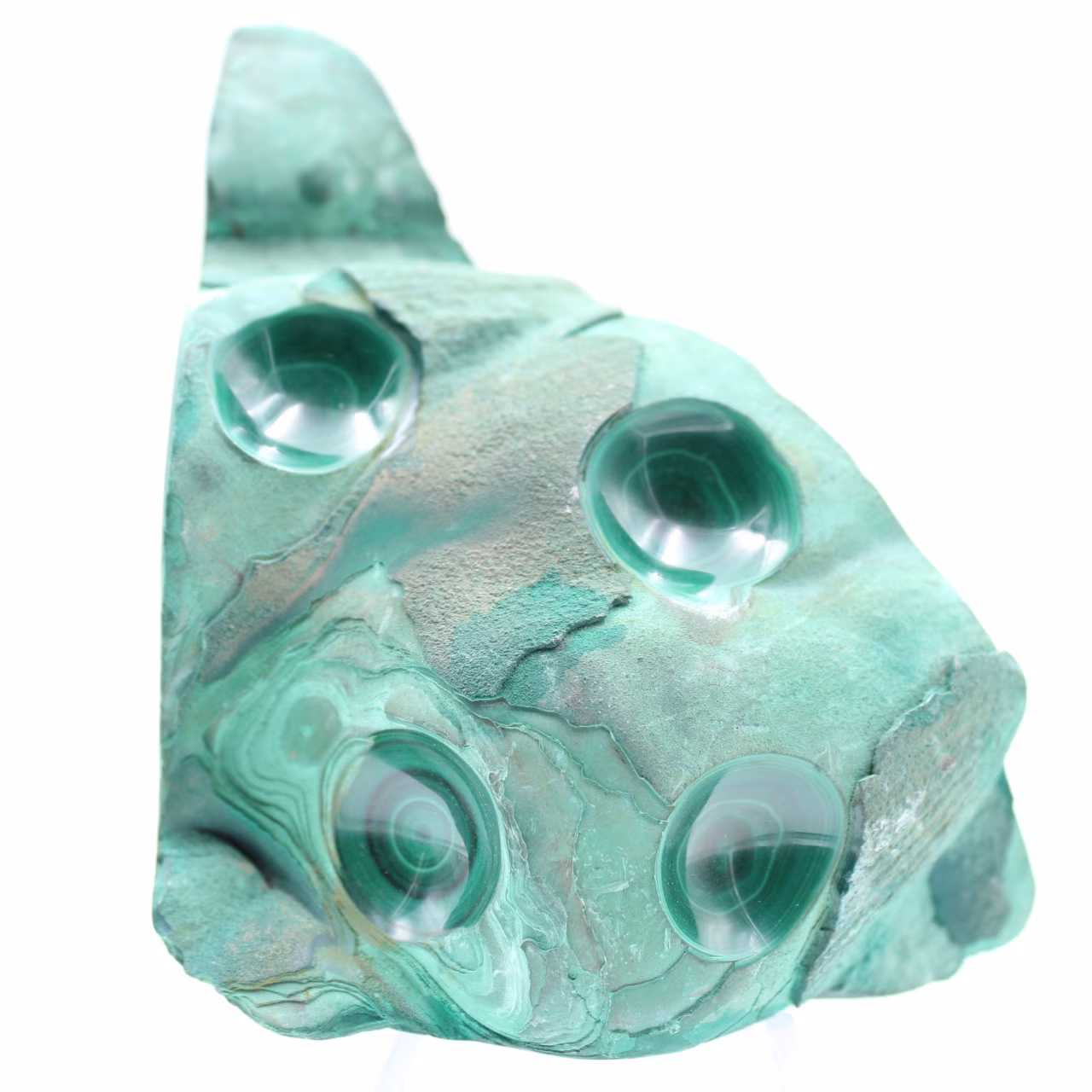 Malaquita semi-polida
