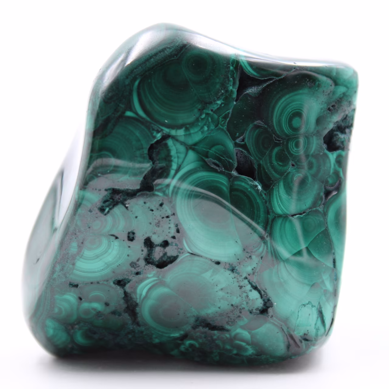 Malaquita natural polida