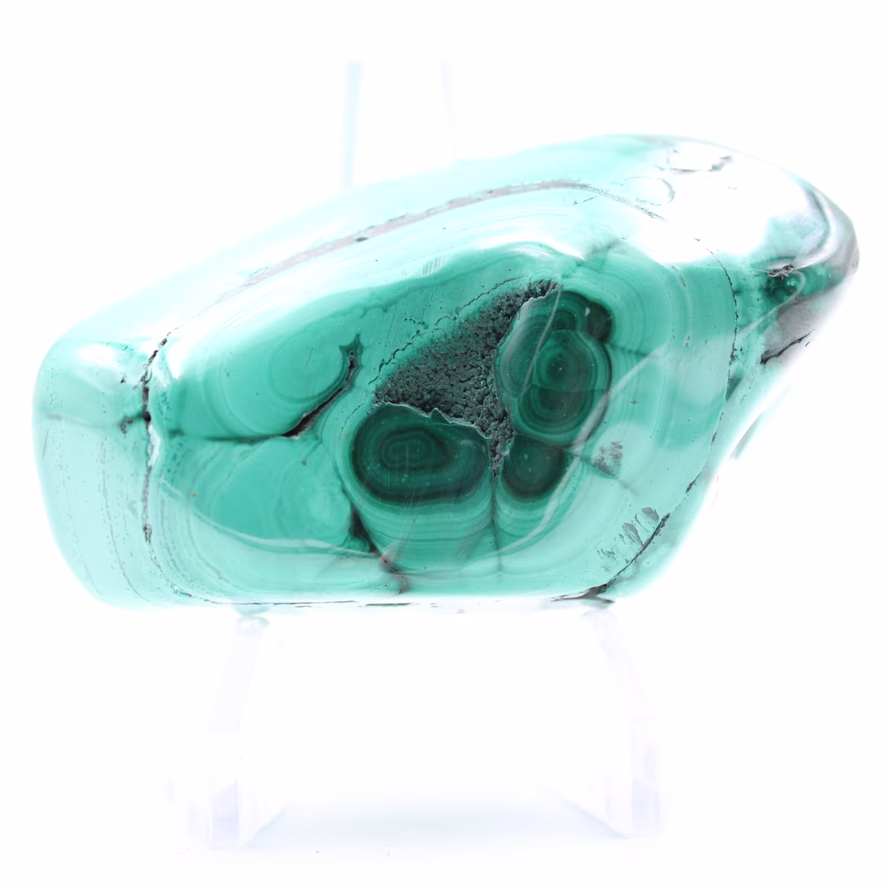 Malaquita natural polida