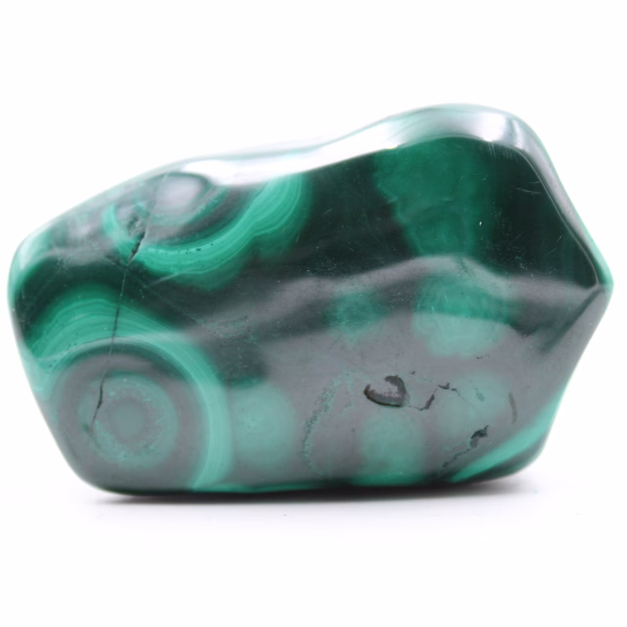 Malaquita natural polida
