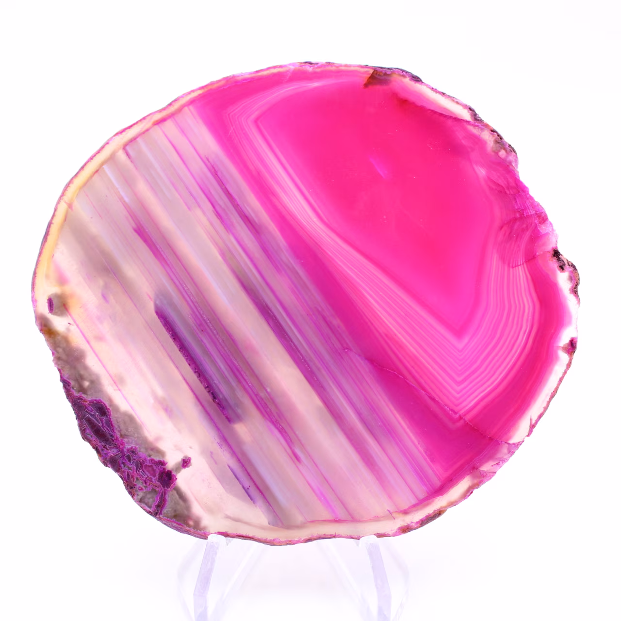 Fatia de ágata rosa