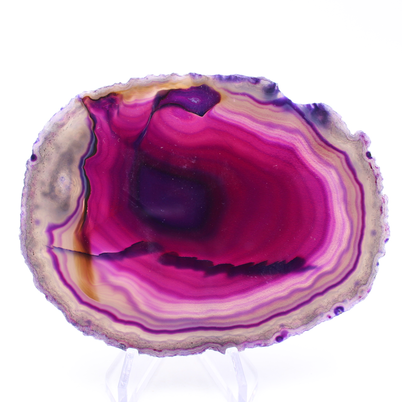 Fatia de ágata roxa