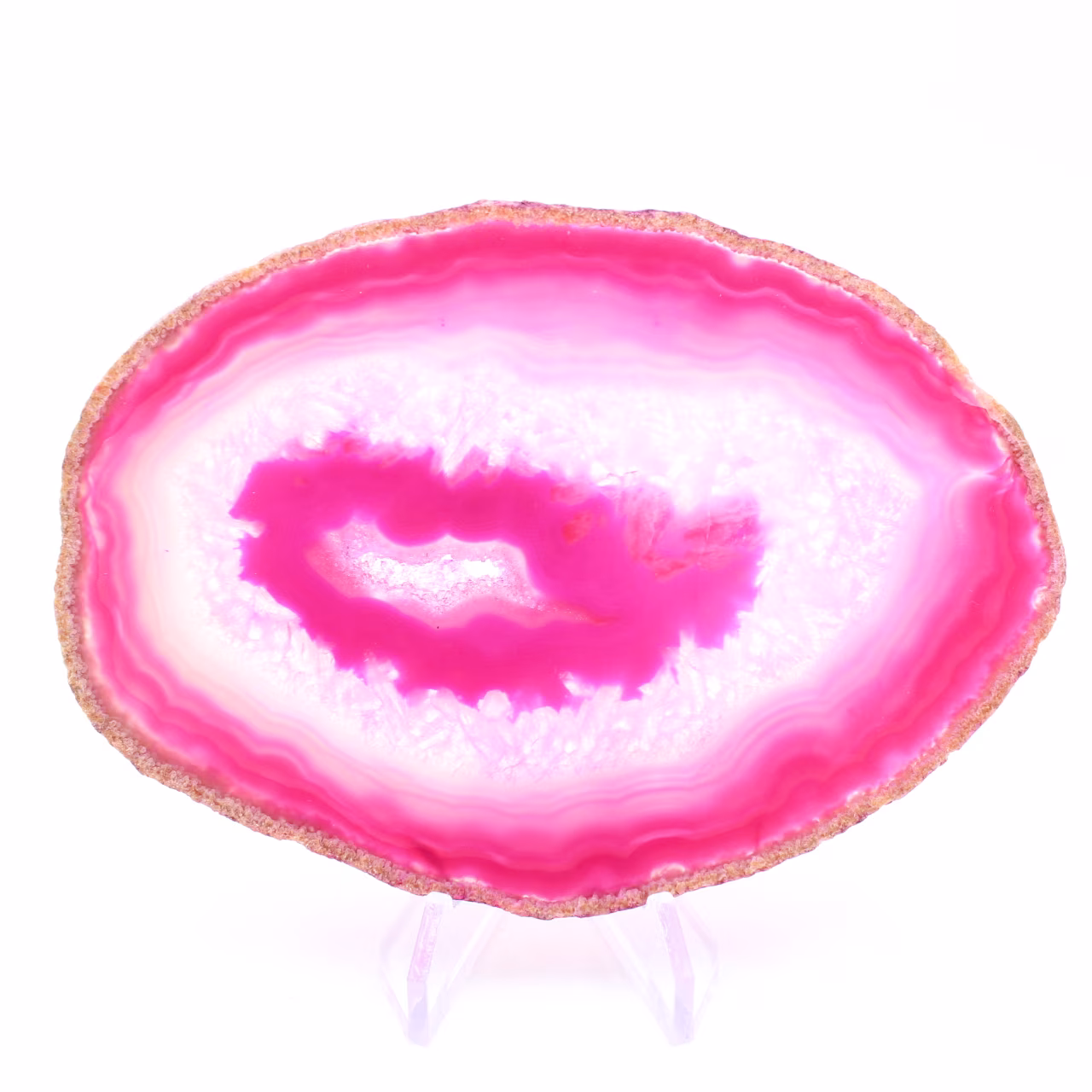Fatia de ágata rosa