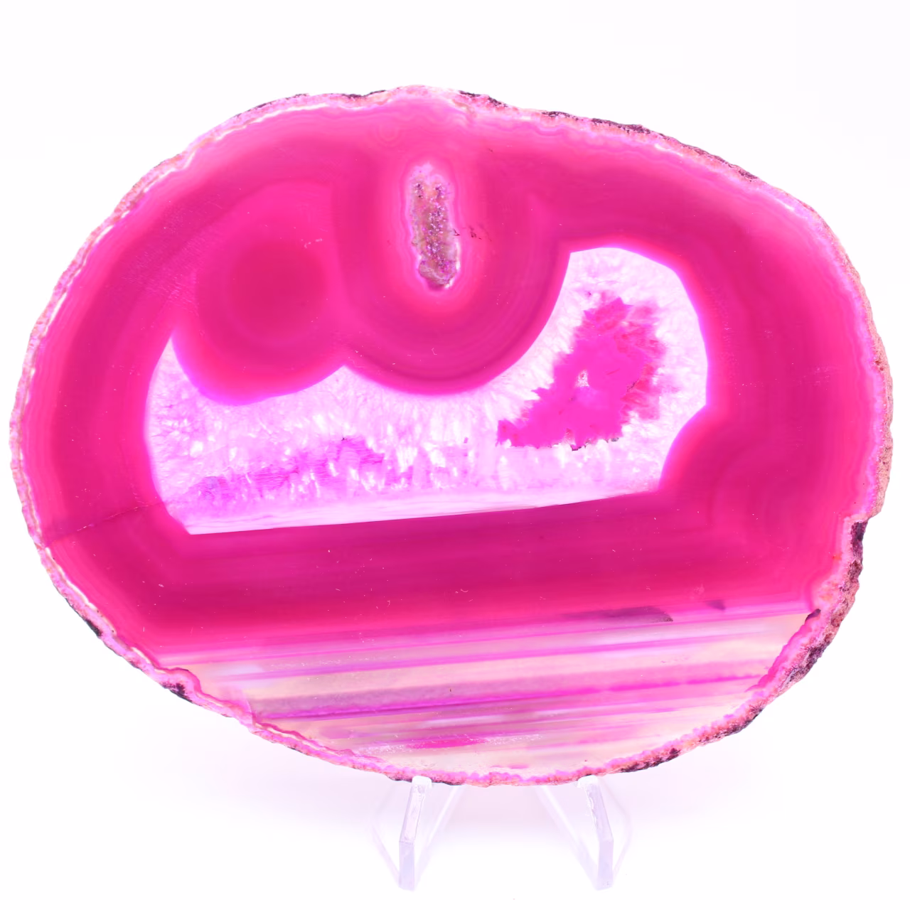 Fatia de ágata rosa