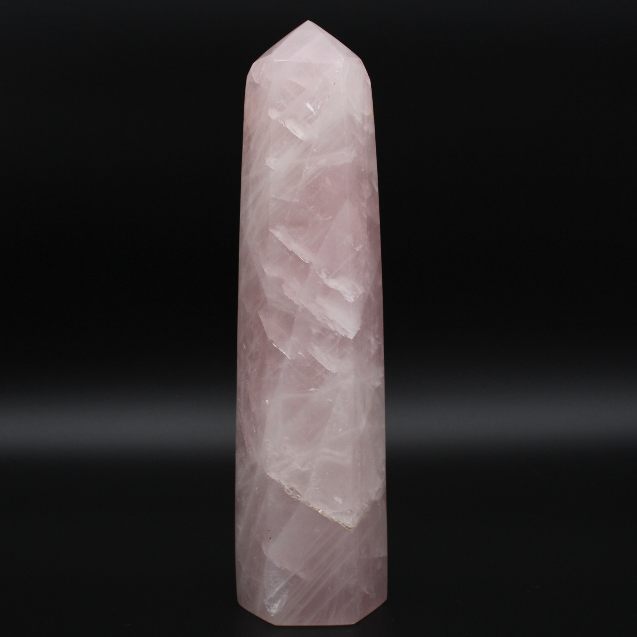 Prisma de quartzo rosa
