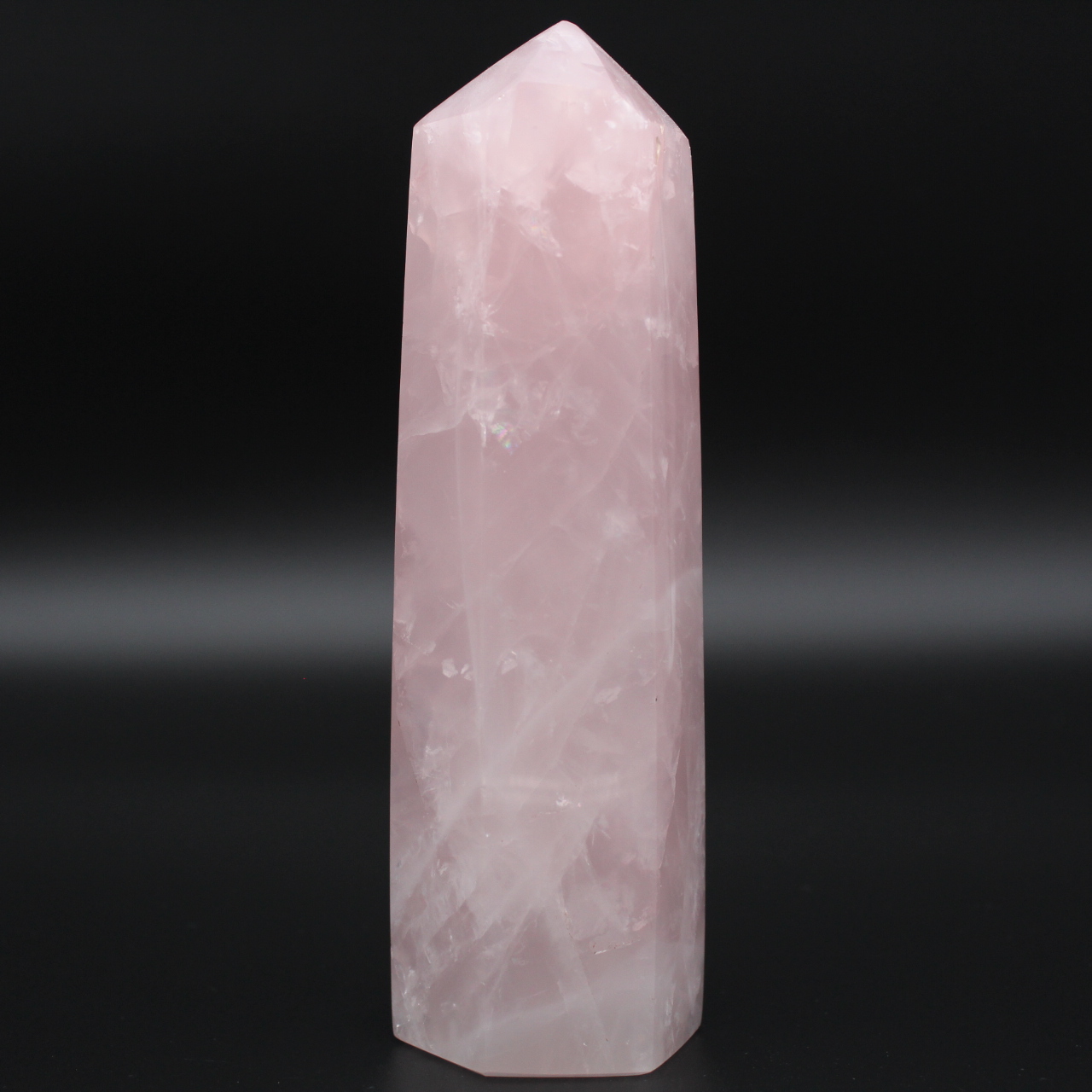 Prisma de quartzo rosa
