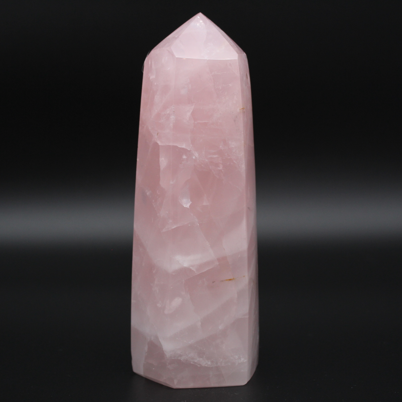 Prisma de quartzo rosa