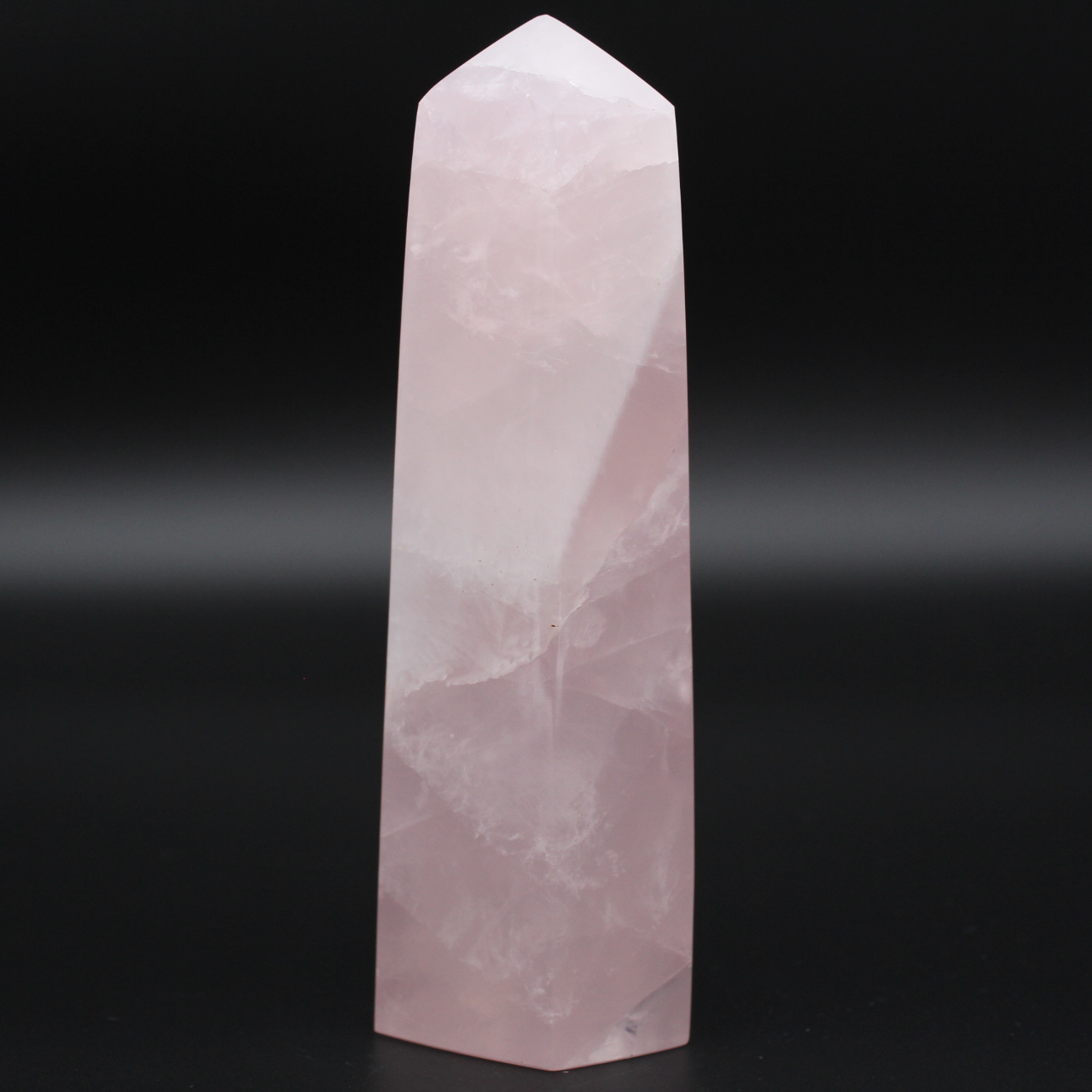 Prisma de quartzo rosa