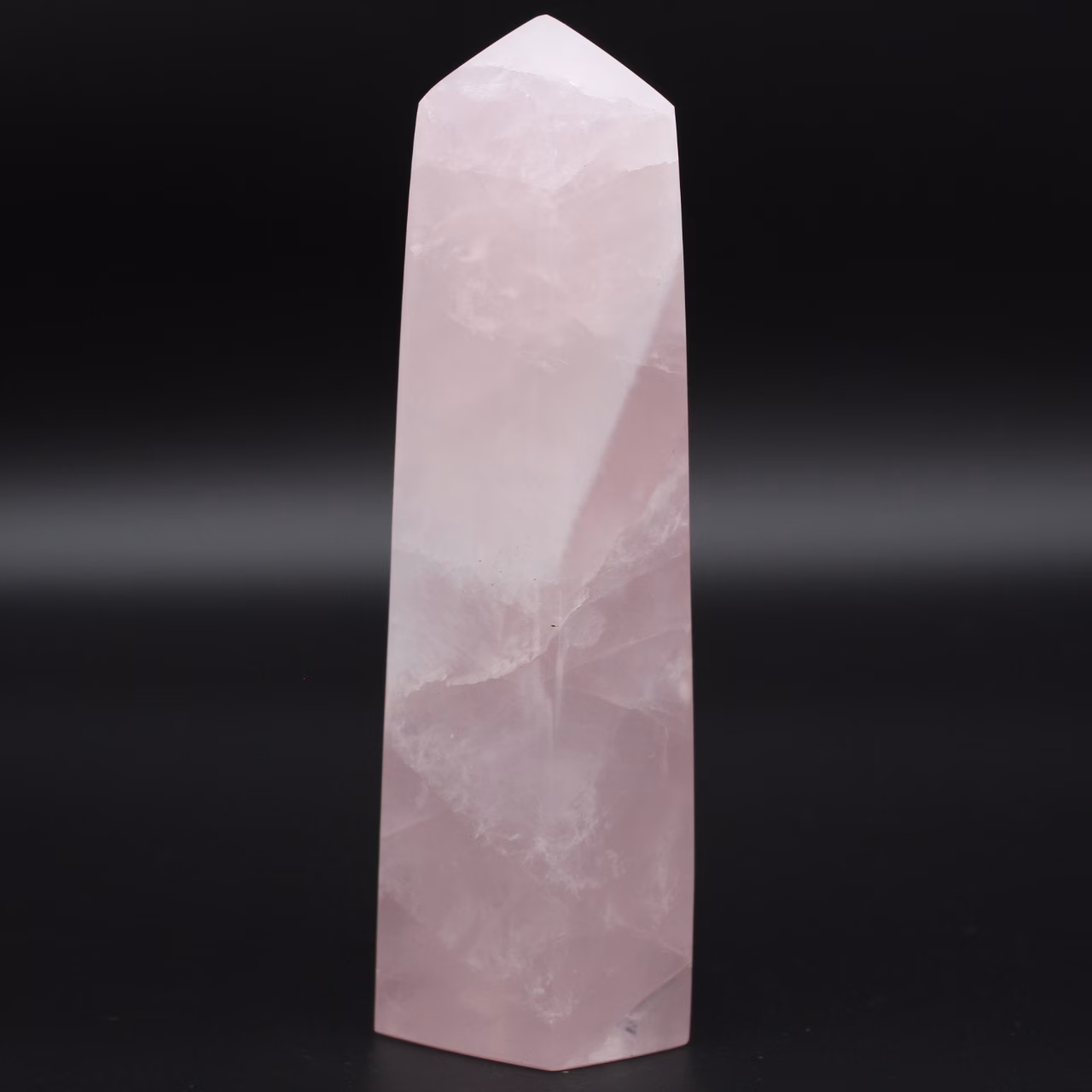 Prisma de quartzo rosa
