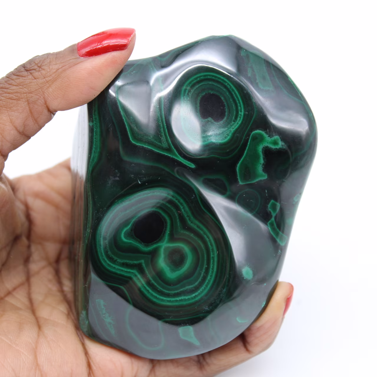 Pedra polida malaquita