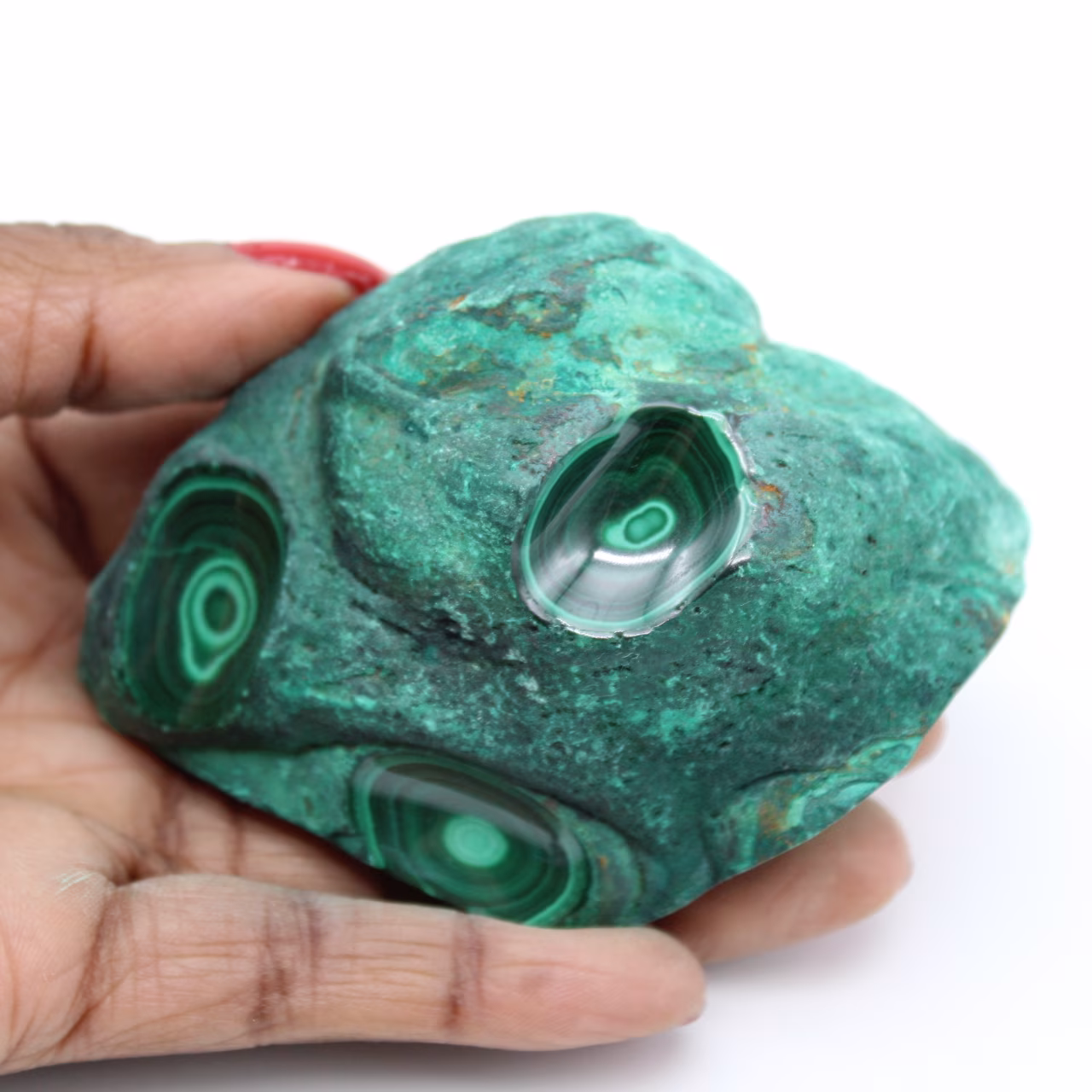 Pedra semi-polida malaquita