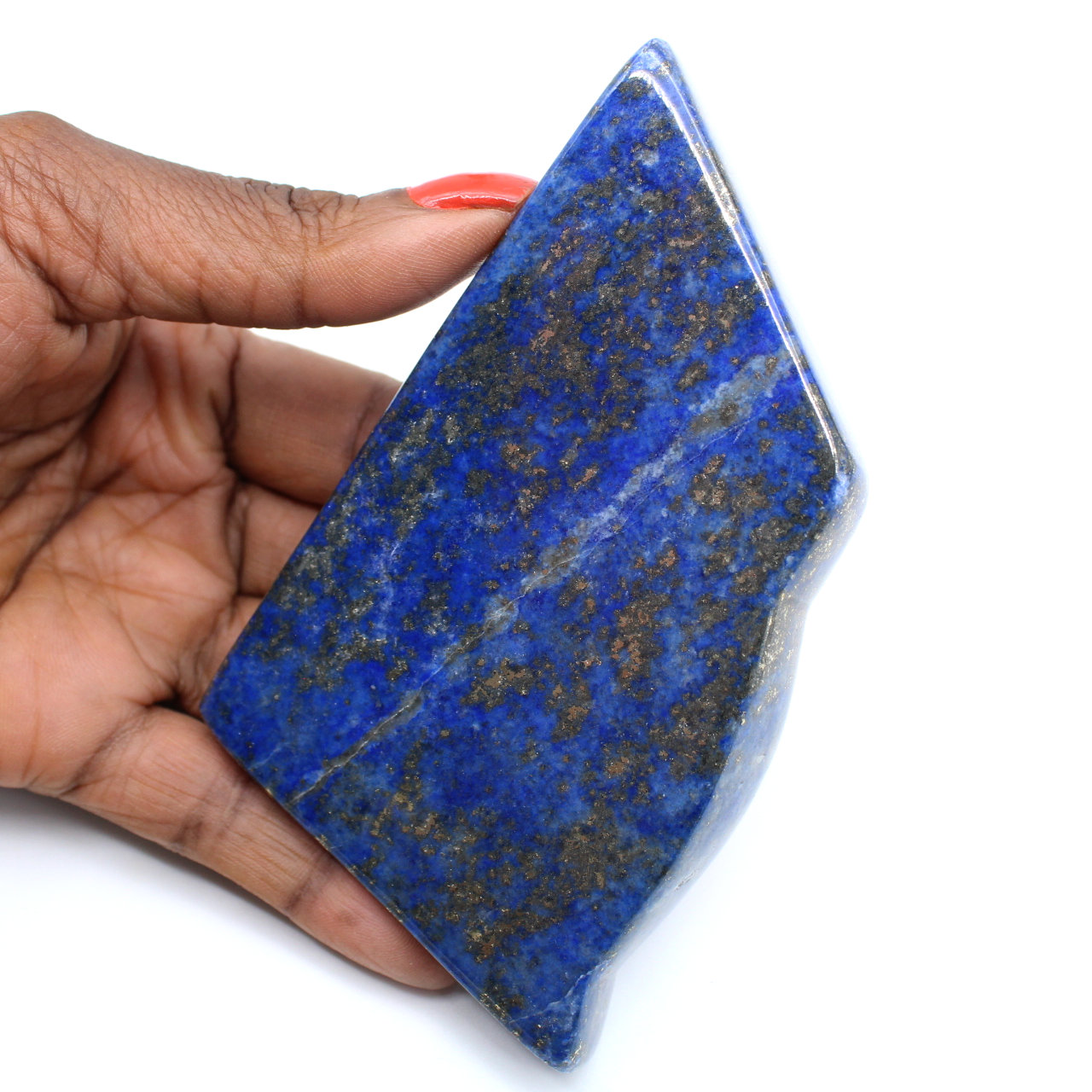 Pedra ornamental de lápis-lazúli polida