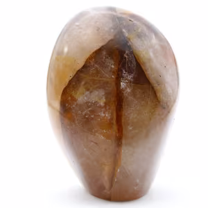 Pedra de quartzo amarelo de forma livre