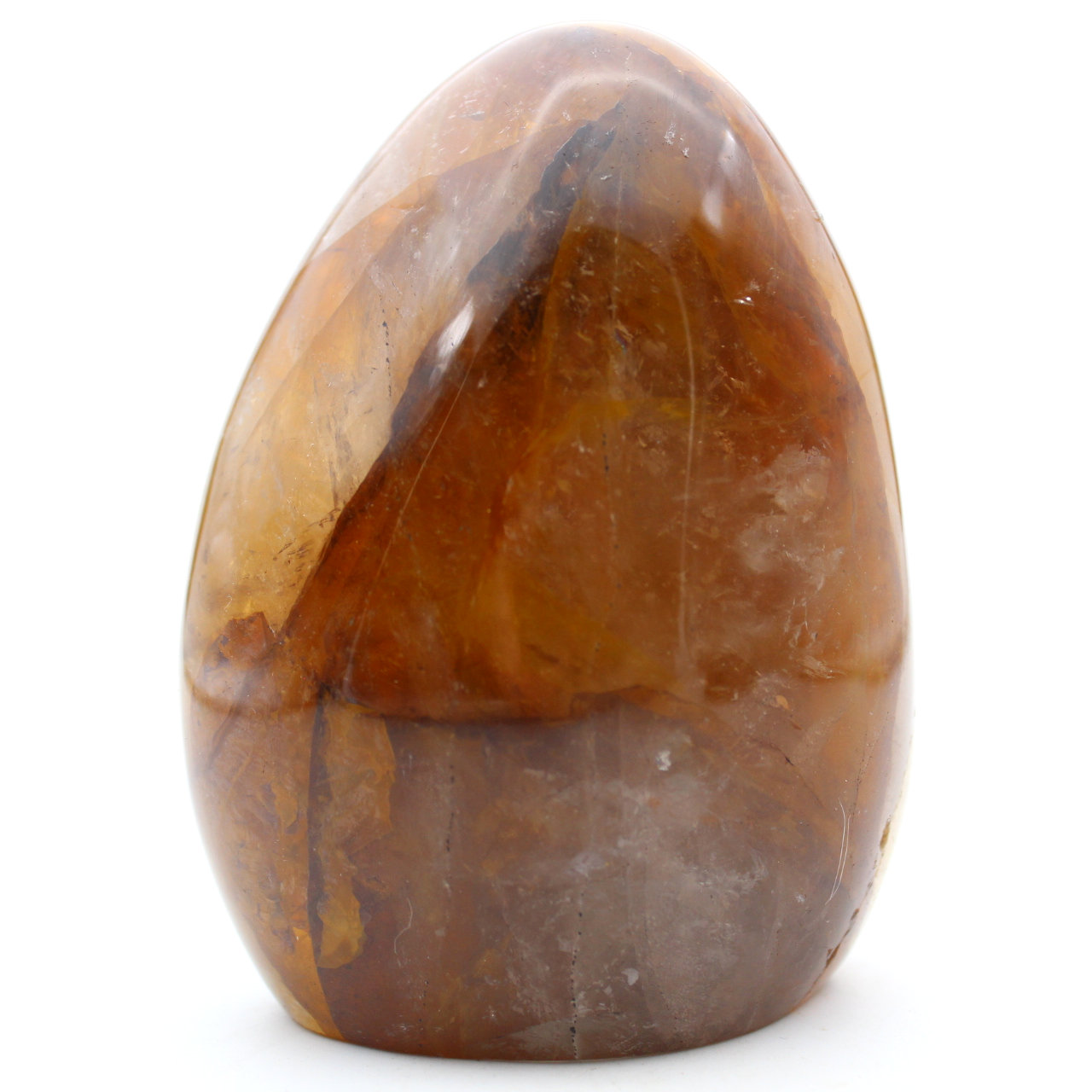 Pedra de quartzo amarelo de forma livre