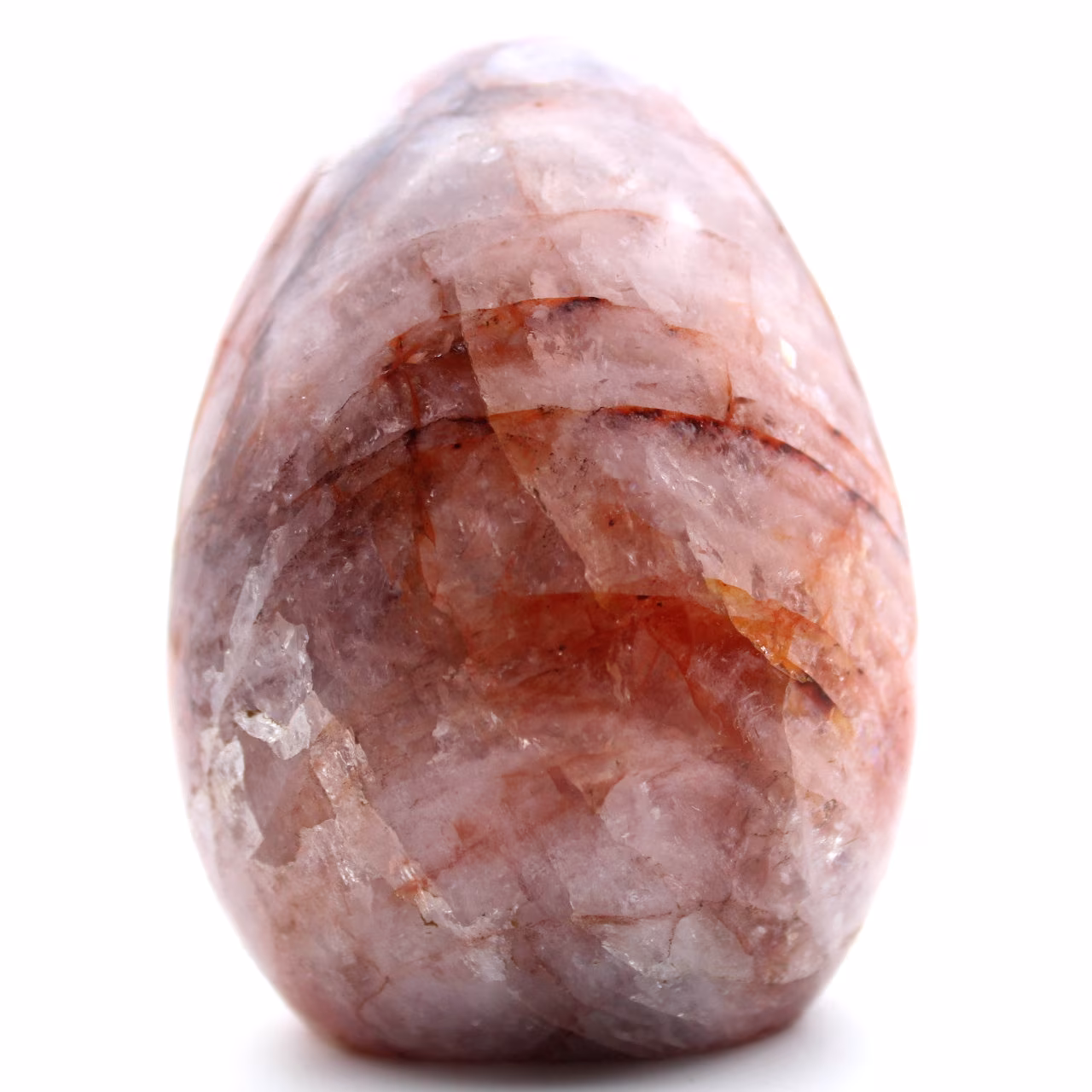 Pedra de quartzo hematóide de forma livre