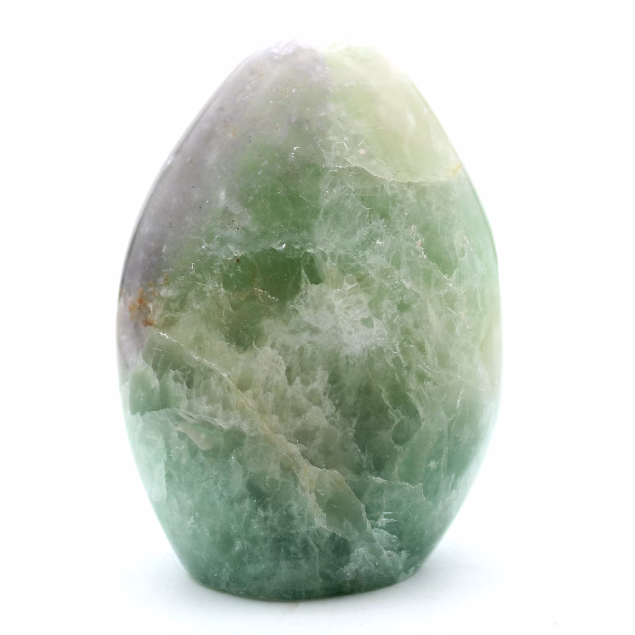 Pedra de fluorita verde de forma livre